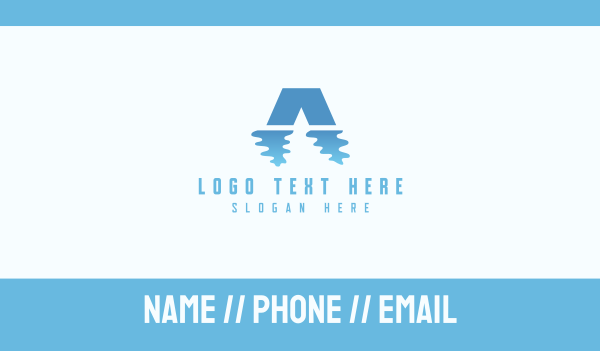 Water Reflection Letter A Business Card Design Image Preview
