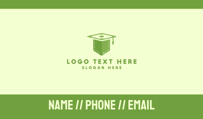 Green Pocket Graduation Business Card Image Preview