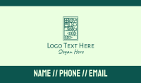 Green Organic Farm Emblem Business Card Image Preview