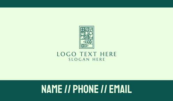 Green Organic Farm Emblem Business Card Design Image Preview