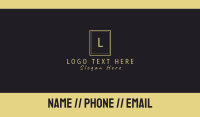 Classic Elegant Men's Perfume Lettermark Business Card Design