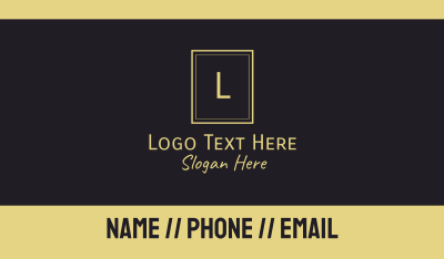 Classic Elegant Men's Perfume Lettermark Business Card Image Preview