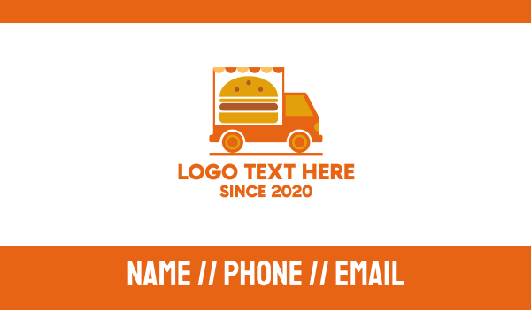 Burger Food Truck Business Card Design