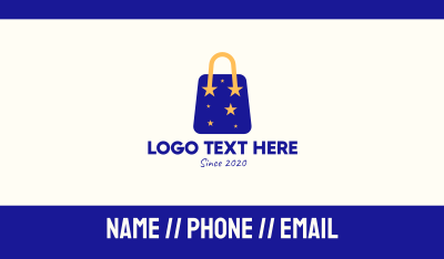 Starry Shopping Bag Business Card