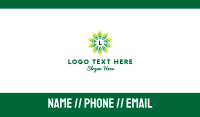 Tropic Leaves Lettermark Business Card Design