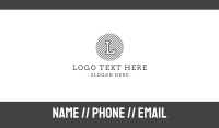 Circle Striped Letter Business Card Design