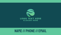 Green Leaf Letter S Business Card Image Preview