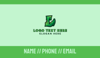 Green Urban Letter L  Business Card Image Preview