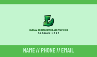 Green Urban Letter L  Business Card Image Preview