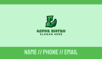 Green Urban Letter L  Business Card Image Preview