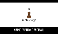 Fork Violin Business Card Image Preview