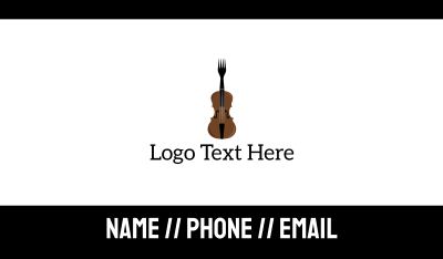 Fork Violin Business Card Image Preview