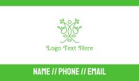 Green Human Vines  Business Card Design