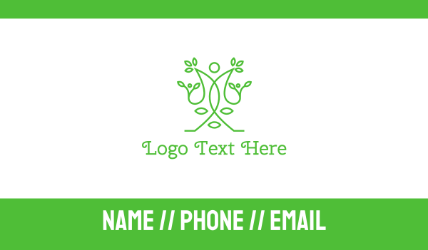 Green Human Vines  Business Card Design Image Preview