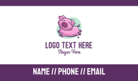 Cute Pink Pig Business Card Image Preview