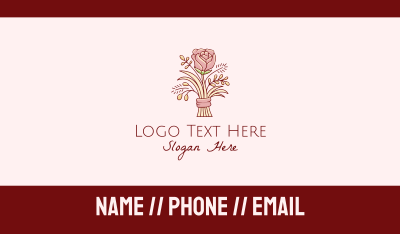 Rose Flower Bouquet  Business Card Image Preview