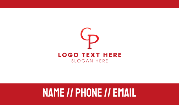 C & P Business Card Design Image Preview