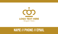 Luxurious Stroke Crown Business Card Design