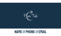 Midnight Moon Flower Text Business Card Image Preview