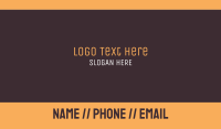 Brown Wordmark Text Business Card Design