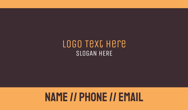 Brown Wordmark Text Business Card Design Image Preview