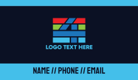 Colorful Stripe Number 4 Business Card Image Preview