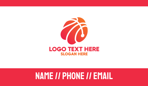 Abstract Basketball Shell Business Card Design