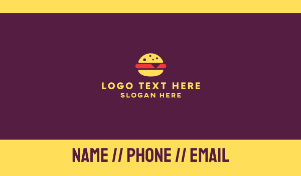Fast Food Burger Business Card Design Image Preview