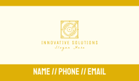 Gold Retro Music Gramophone Business Card Image Preview