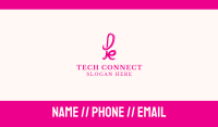 Fancy Pink Letter K Business Card Image Preview