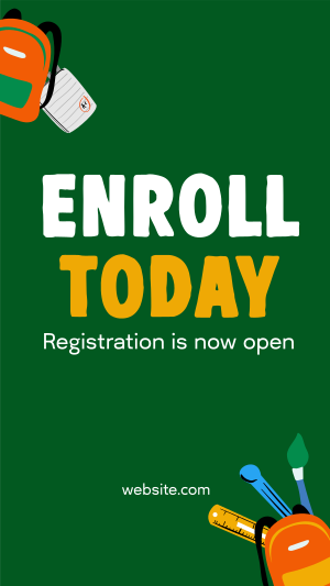 Enrollment Is Now Ongoing Instagram story Image Preview