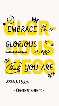 Positive Doodle Quote Facebook Story Design
