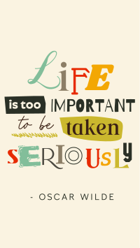 Life is Important Quote Facebook Story Design