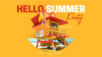 Beach House Party Facebook Event Cover Design