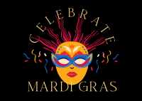 Masquerade Mardi Gras Postcard Image Preview