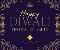 Elegant Diwali Frame Facebook post Image Preview