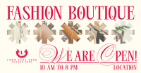 Quirky Boutique Business Hours Facebook Ad Design