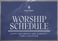 Simple Church Schedule Postcard Image Preview