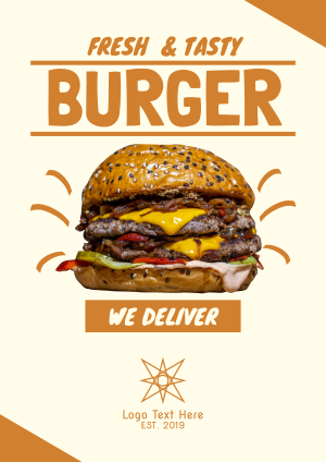 Double Cheese Burger Flyer