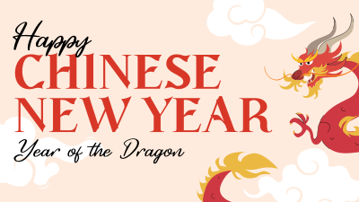 Dragon Chinese New Year Facebook event cover Image Preview