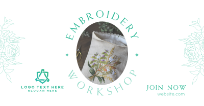 Embroidery Workshop Facebook ad Image Preview