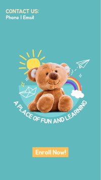 Daycare Center Teddy Bear Instagram Story Design