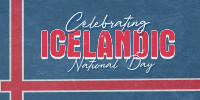 Geometric Icelandic National Day Twitter post Image Preview