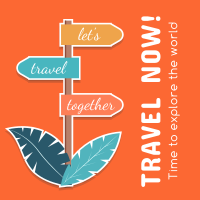 Travel Sticker Instagram Post Design
