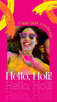 Hello Holi YouTube Short Design