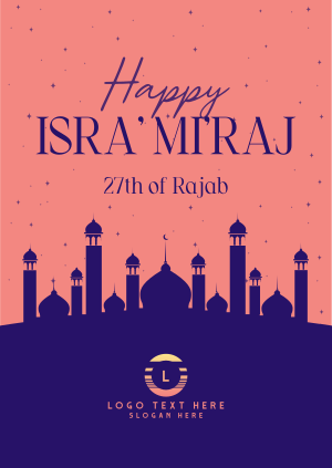 Isra' Mi'raj Spiritual Night Poster Image Preview