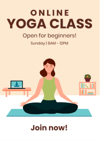Online Yoga Flyer Image Preview