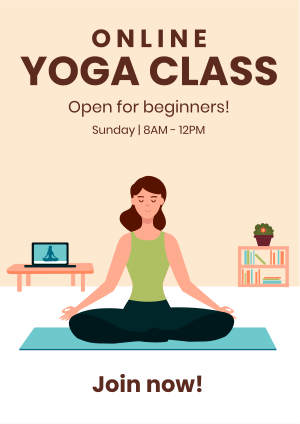 Online Yoga Flyer Image Preview