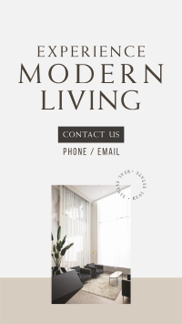 Simple Modern Living Facebook Story Design