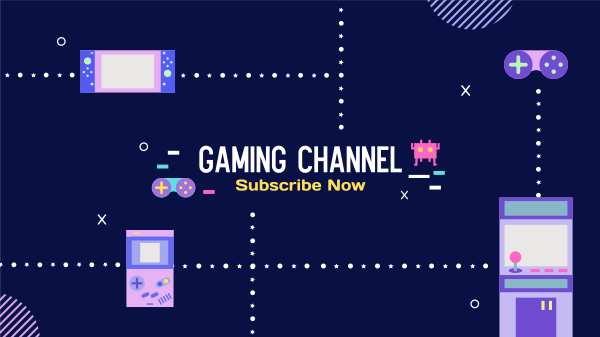 Console Gamer Channel YouTube Banner Design Image Preview